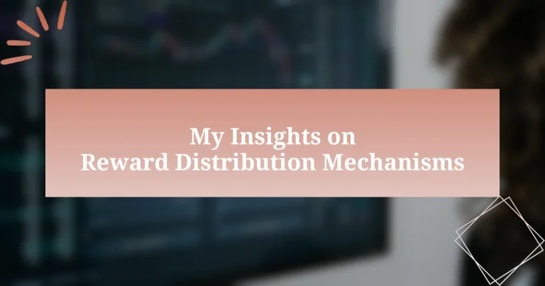 My Insights on Reward Distribution Mechanisms