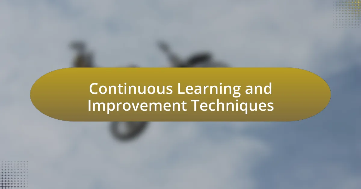 Continuous Learning and Improvement Techniques