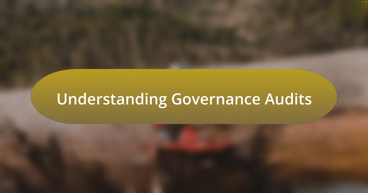 Understanding Governance Audits