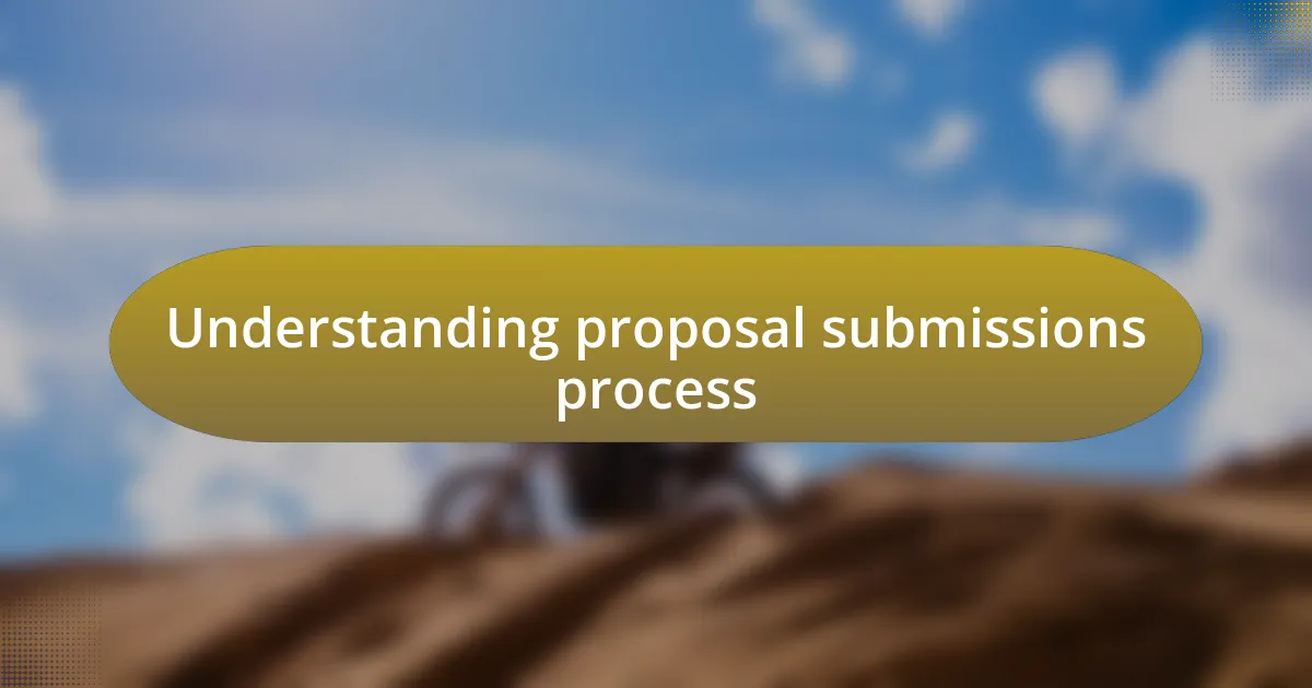 Understanding proposal submissions process